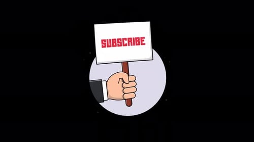 Subscribe Banner Concept Animation Video - Transparent