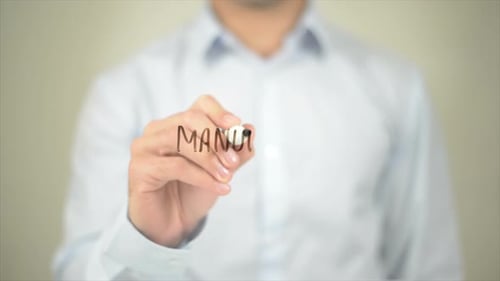 Writing Manufacturing Management on Transparent Surface