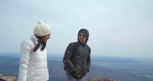 Hiking Train Tracks Above Rocky Mountains, Cinematic Hiking
