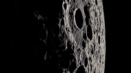 Close Up Shot of the Textured Surface of Moon