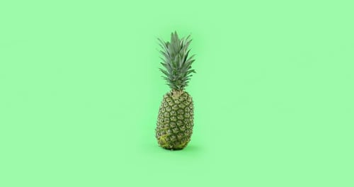 ananas allumant un écran vert