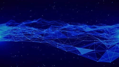 Futuristic Abstract Technology Cyberspace Background Lots of Matrix Digital Data Line Stream