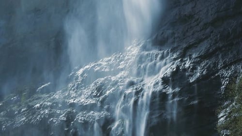 Waterfall River Fresh Clean Melting Water Nature Background