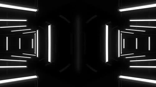 Dynamische Neontunnelanimation für Technologie und futuristische Designs