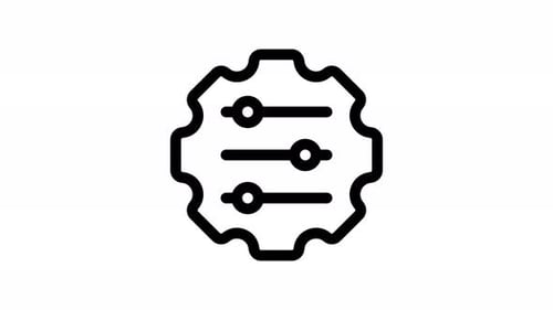 animação do ícone da linha de configurações