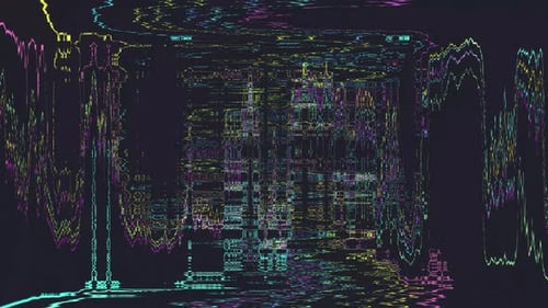 Dynamic Neon Glitch Abstract Distortion Background