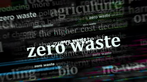 Zero Waste Glitch Kinetic Typography Reveal