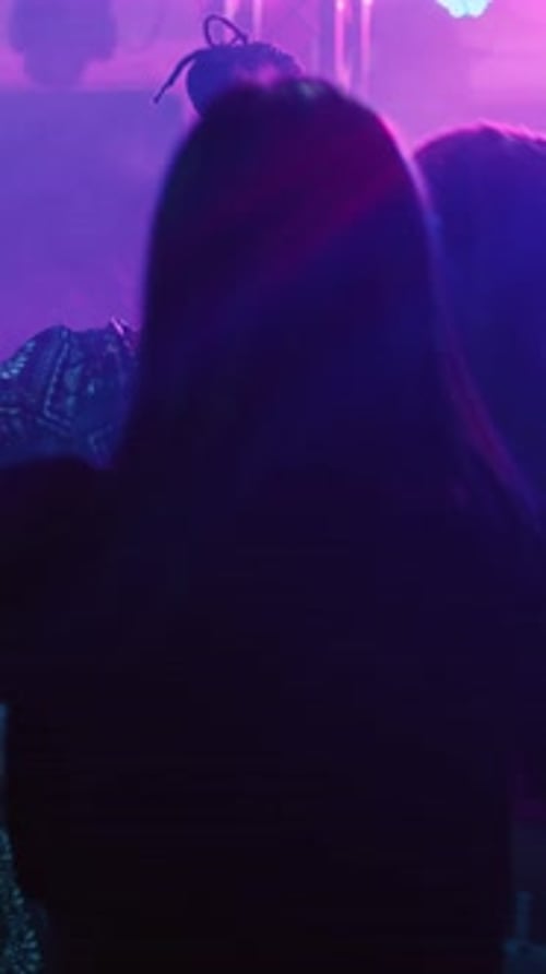 Vertical Video Dance Partners Waltzing at Party