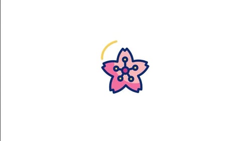 Animiertes Cherry Blossom Symbol