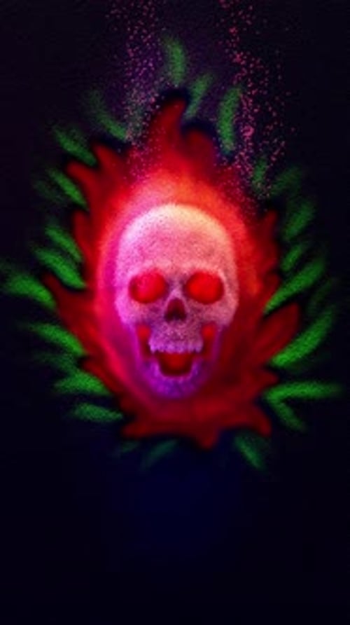 Vertikales Video zum Auftakt von Skull Halloween, Particle02