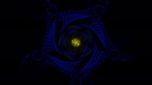 Futuristic Strobe Lights Flash Through Colorful Abstract Patterns in a VJ Loop