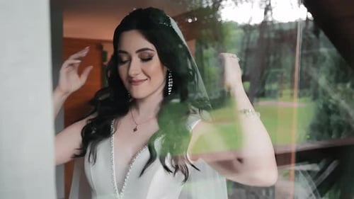 Bride Posing Elegantly on Wedding Day