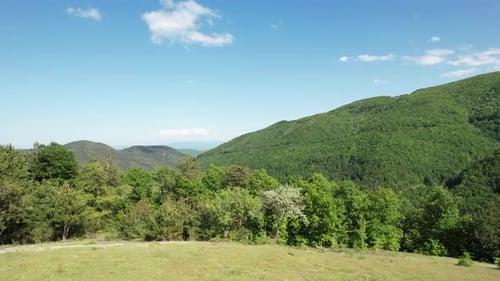Lush Green Mountains on a Sunny Day
