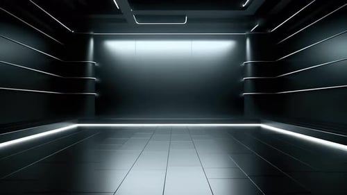 Futuristic Corporate Logo Reveal in a Dark Room