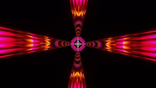 Belle animation colorée à motifs trippants avec lumière de géométrie sacrée