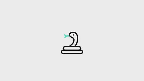 Minimalist Animated Snake Line Icon