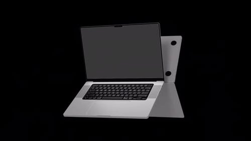 Modern 3D Laptop Spin Device Reveal Animation