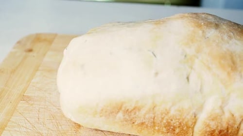 Fresh baked loaf of bread.