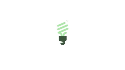 Vidéo d'animation de l'icône du symbole de l'ampoule au néon