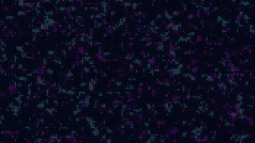 Digital Pixel Grid Background Loop with Futuristic Dots