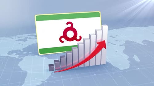Ingushetia Economic Growth Bar Chart Graph Rising Red Arrow
