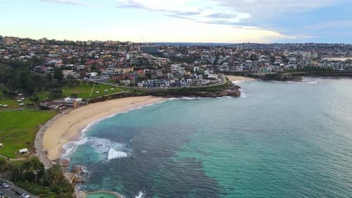 View Of Bronte Beach Near Tamarama Beach In Eastern Suburb Of Sydney In New South Wales, Australia.