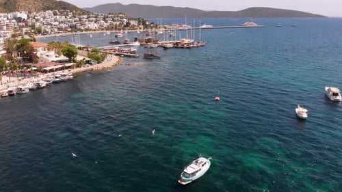 Bodrum Harbor Aerial Views