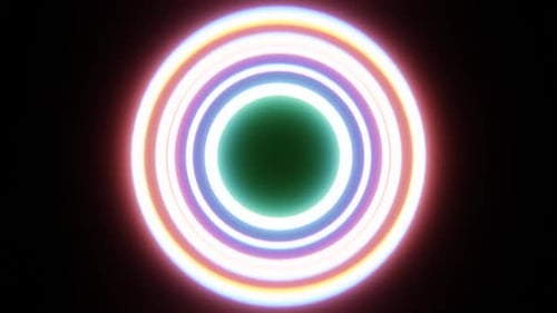 Mehrfarbige Groovy Club Circle Vj Loop-Hintergrundanimation in 1080HD