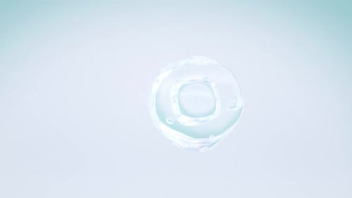 Fluid Drop Interacting with Bubble Layers Animation