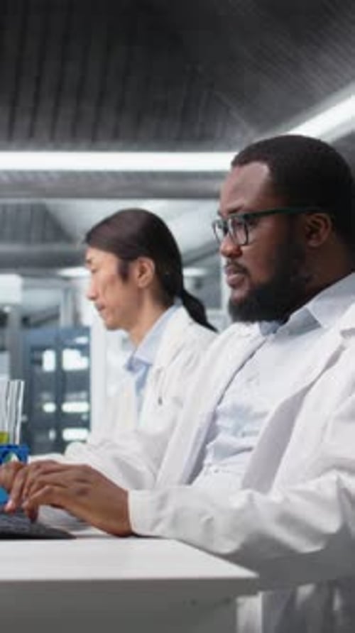 Scientists Working in a Modern Laboratory