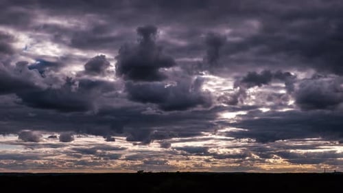 Dramatic Time-Lapse of Clouds during Golden Hour