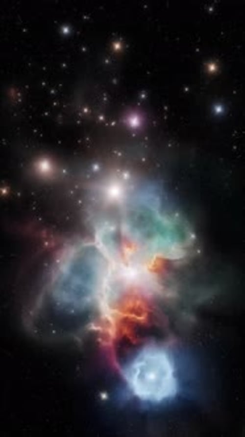 Vibrant Cosmic Nebula and Starfield Animated Background