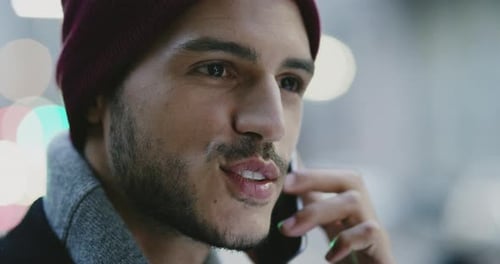 4k video footage of a young handsome man commuting in the city