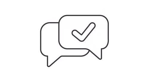 Animación de línea de aprobación de conversación