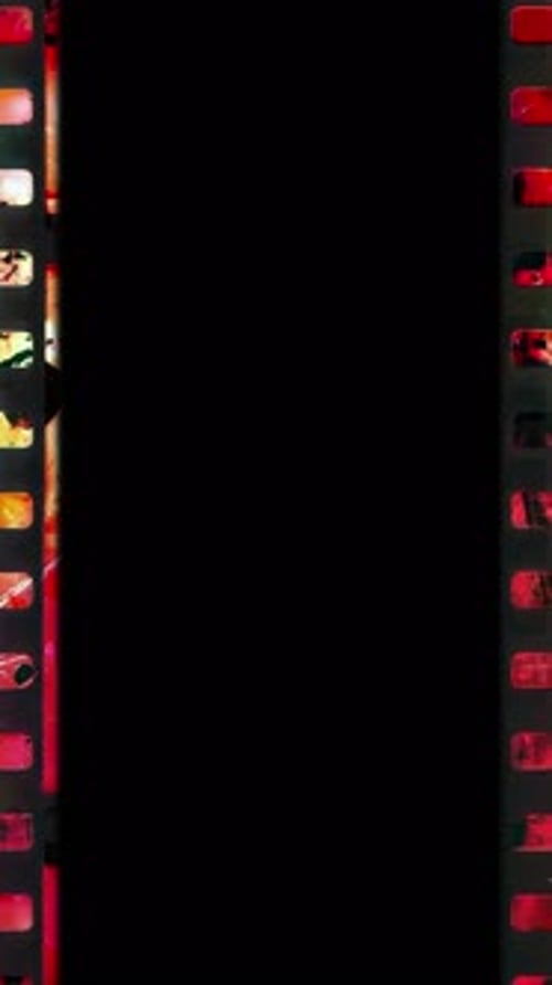 Retro Film Strip Frame with Grunge Effect