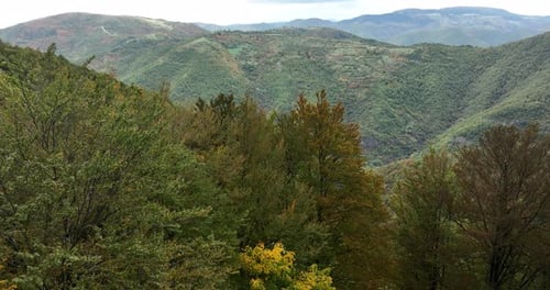 Panorama of Beautiful Countryside of Romania