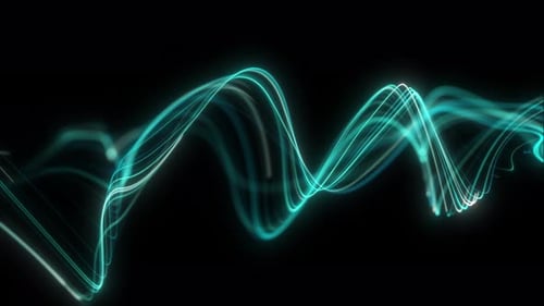 Abstract Flowing Neon Lines Motion Background