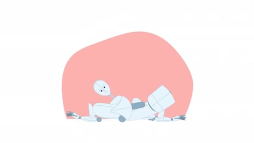 Animierter 404-Fehler „Broken Robot“