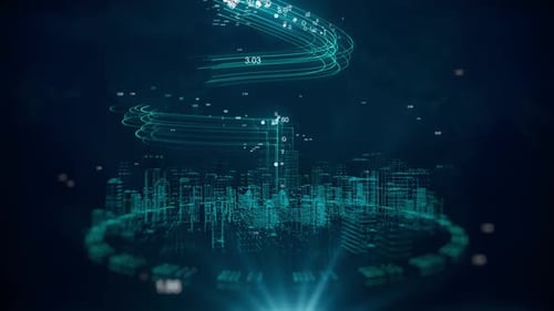 Digital City Connect Technolohy Icon HD