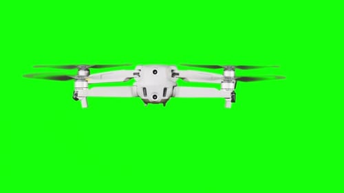 Real Quadcopter with Camera Flights on Green Screen for Alpha Channel