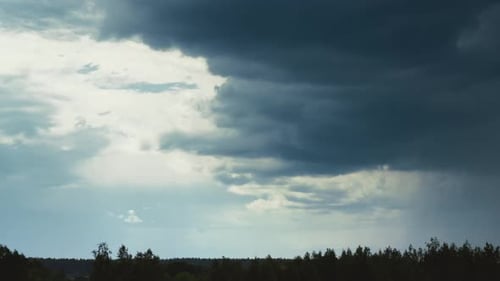 Time Lapse of Dramatic Clouds in Daytime Sky