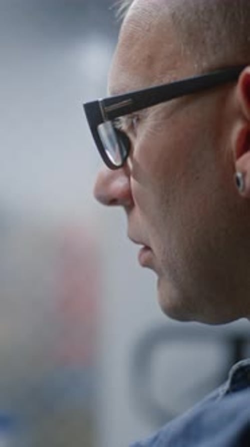 Workshop Close Up of Focused Male Technician Performing Detailed Manual Maintenance Doing Handwork