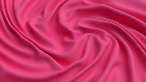 Fluid Pink Fabric Waves Abstract Background Loop