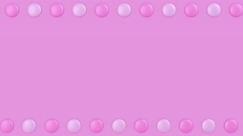 Pink Gradient Shiny Cartoon Dots Frame Loop Animation Background