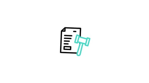Corporate Law Document Gavel Animated Icon