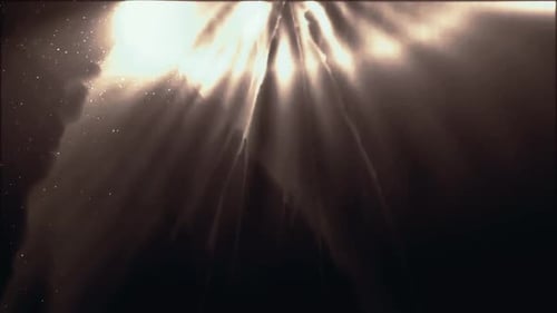 Yellow Glowing Lights Rays Animation Loop