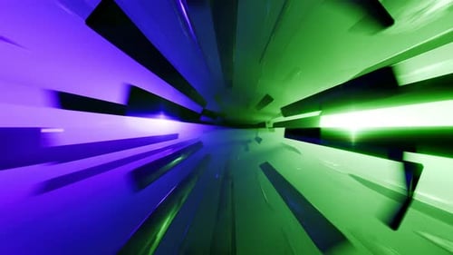 Abstract animation of colorful glowing tunnel, loopable animation