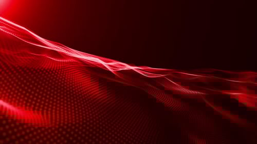 Red Particles Wave Background Loop V2