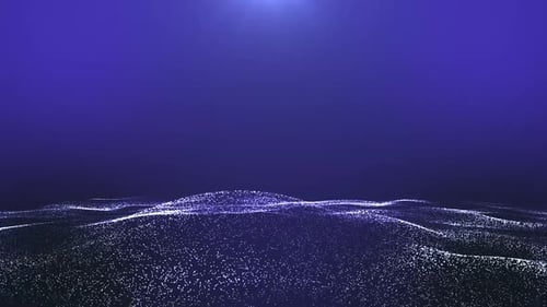 Futuristic Particle Wave Digital Background Loop
