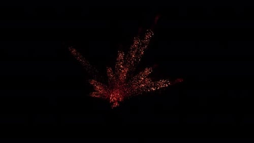 Dynamic Fiery Particles Burst and Disperse Animation